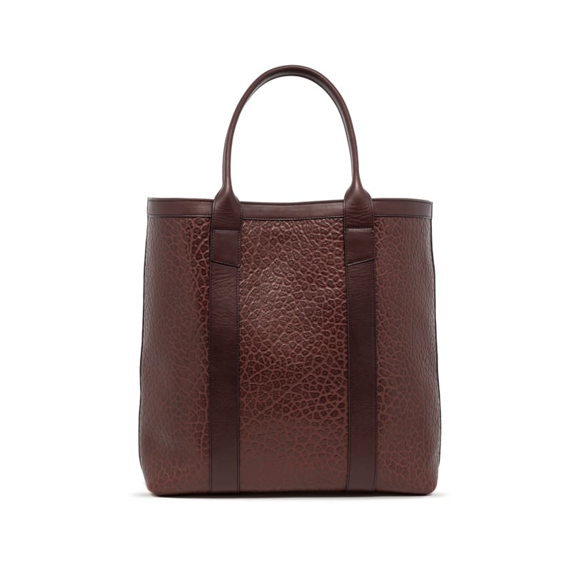 Tall Tote in shrunken grain leather