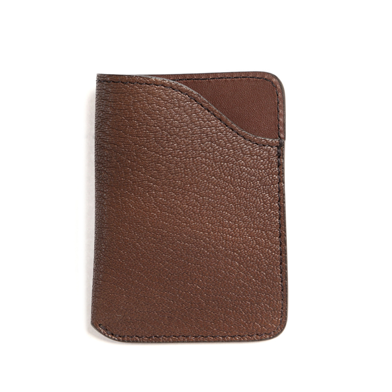 Card Wallet-Chocolate in goat skin