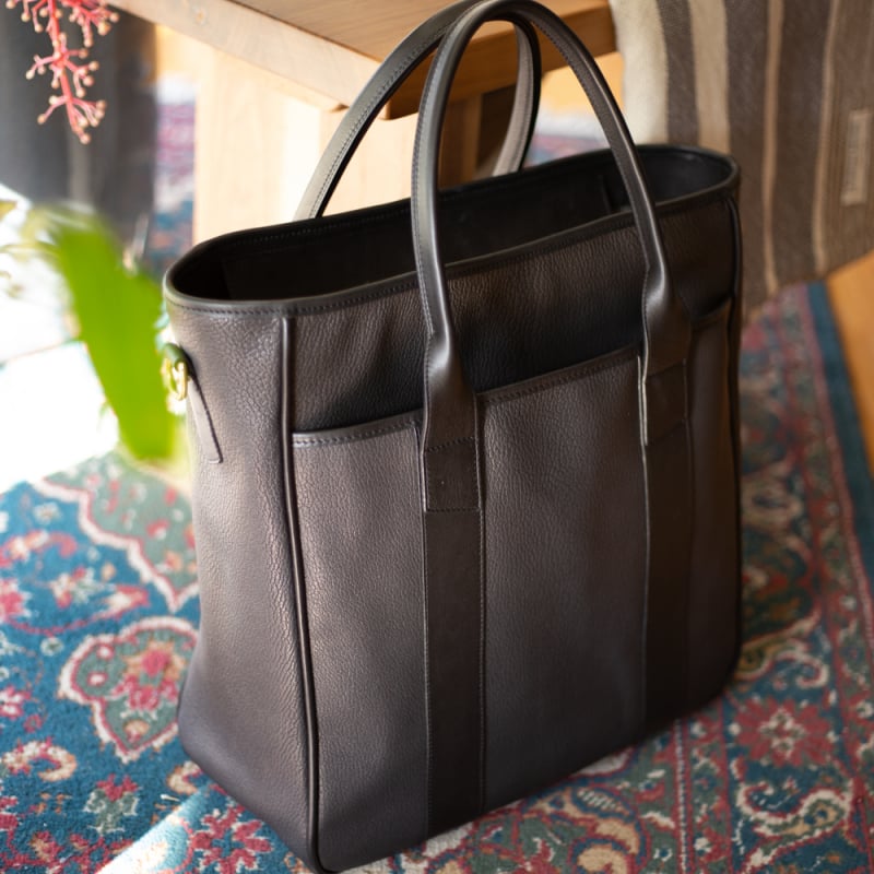 Chèvre Commuter Tote  in goat skin