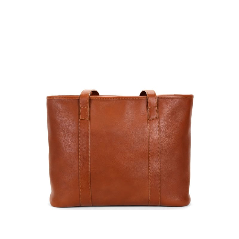 Medium Laurelie Zip-Top Tote in smooth tumbled leather