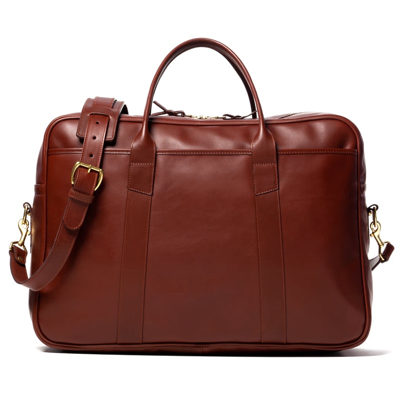 Commuter Duffle in smooth tumbled leather