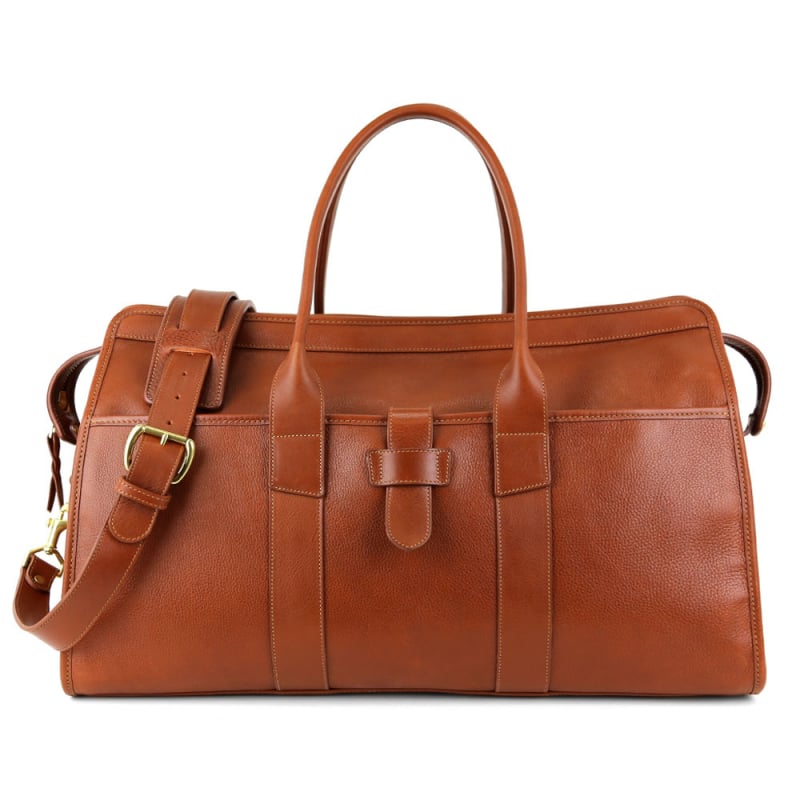 Troy Duffle  in smooth tumbled leather