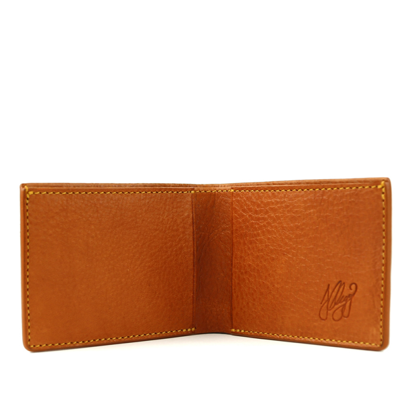 The Slim Wallet  in smooth tumbled leather