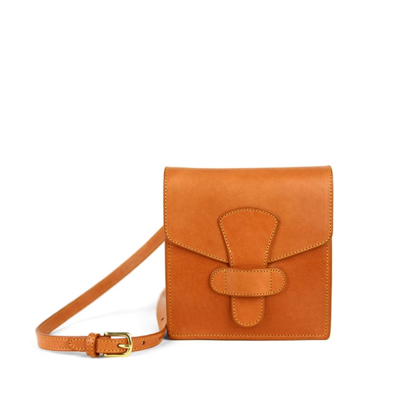 Adelie Shoulder Bag in harness belting leather