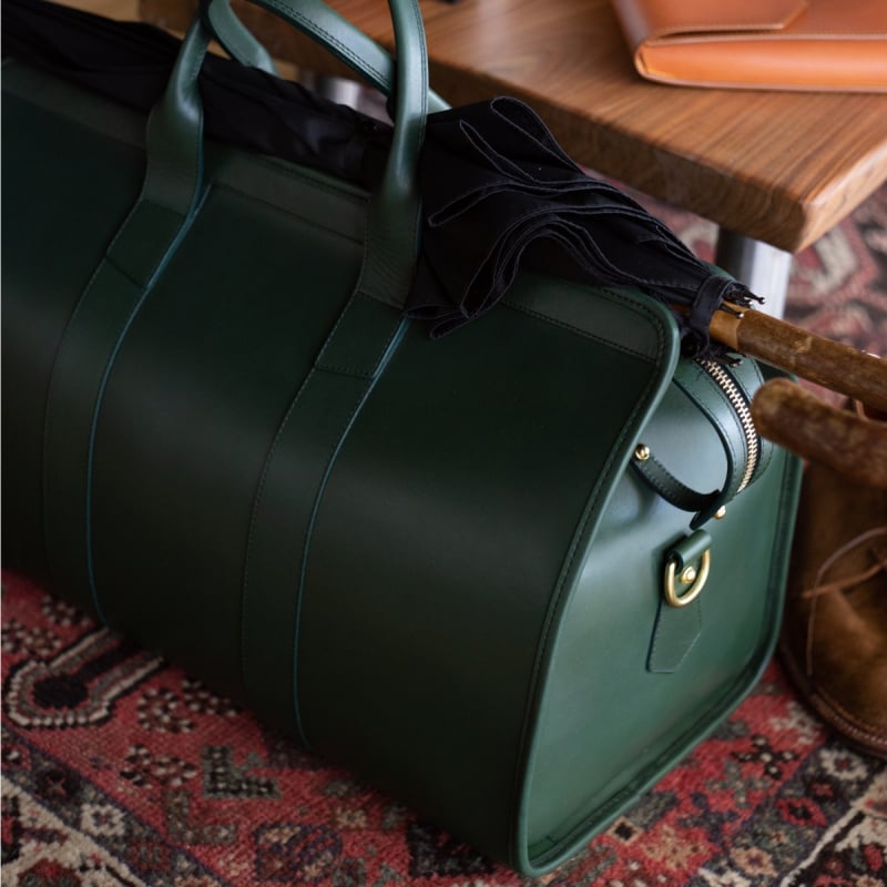 Signature Travel Duffle  in harness belting leather