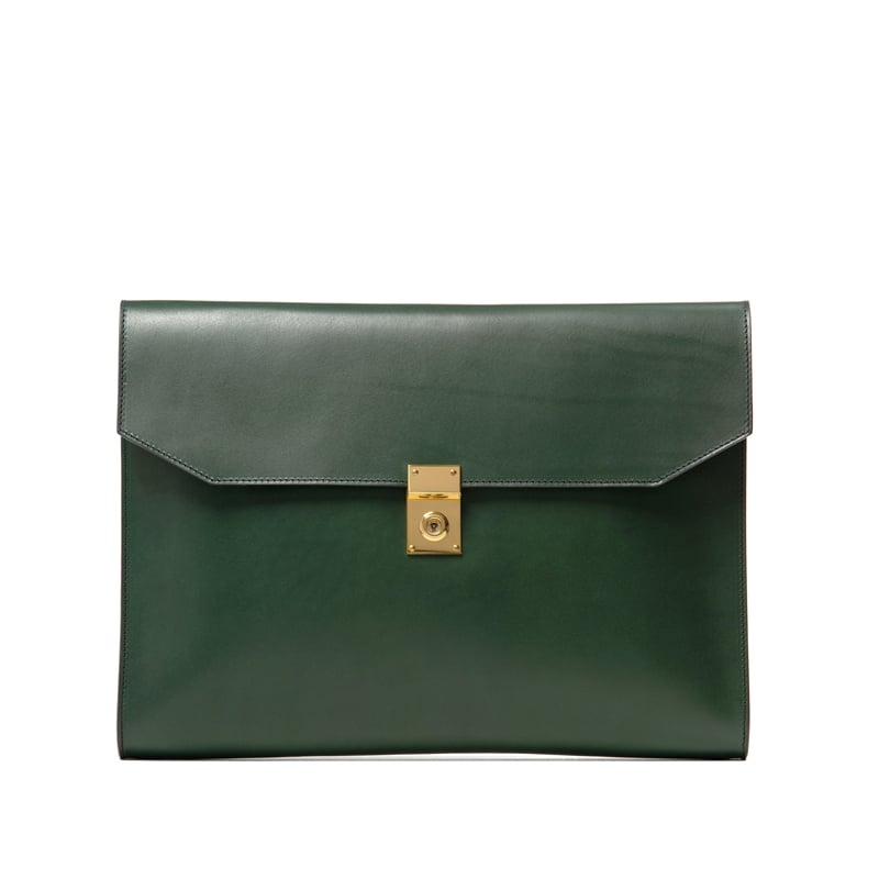 Locking Wrap Portfolio in harness belting leather