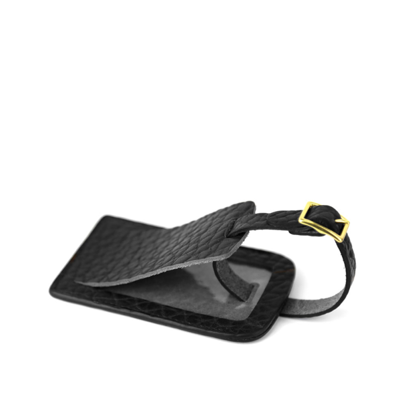 Luggage ID Tag  in shrunken grain leather