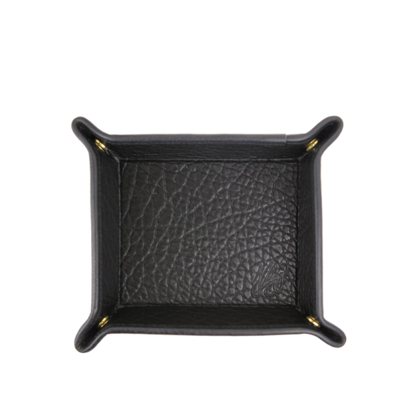 Valet Tray in shrunken grain leather