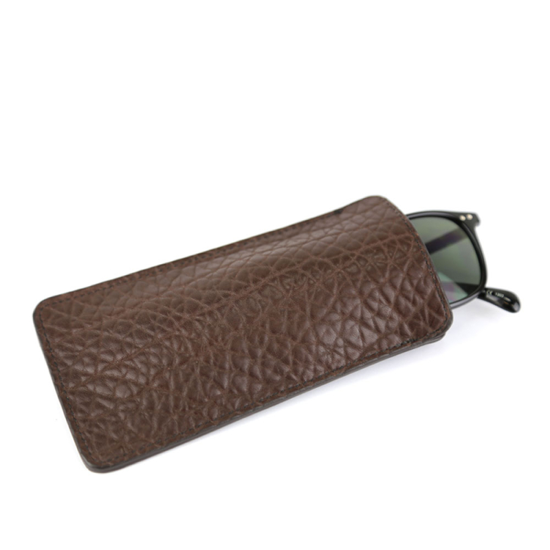 Eye Glass Case in shrunken grain leather